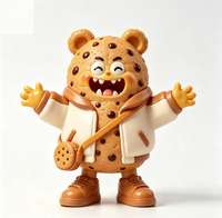 Figurine de collection personnalisée en PVC et ABS, ours en chocolat, style dessin animé, statue d'art, fabriquée en Chine, OEM sur mesure pour marque, vente en gros