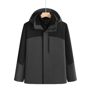 เสื้อแจ็คเก็ตกันลมแบบ 3-in-1 บุขนแกะสีบล็อกกิ้ง สำหรับทุกเพศ ทนลม เหมาะสำหรับงานกลางแจ้ง - Product Image 4