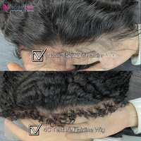 Perruque frontale 4C Afro Kinky Curly pré-épilée, ondulée, sans colle, en dentelle HD 13x6, densité 180%, en cheveux humains pour femmes