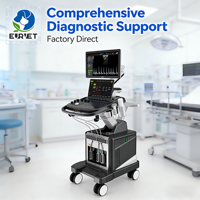 Système d'échographie Doppler couleur vétérinaire EURVET, chariot 4D, double écran 19 pouces HD LED et 10 pouces tactile