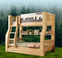 Massivholz Etagen bett Zwei schicht iges multifunktion ales Kombination sbett Verdicktes Kinder bett