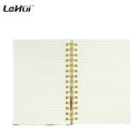 Vente en gros de 160 pages lignées d'usine 6.25x8.25 pouces Cahier à spirale à motif de fleurs suspendues avec fleurs de journal à reliure rigide sur la couverture