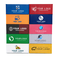 Porte-crayons Mini 2025 avec logo personnalisé, en forme de conteneur de transport, boîte de rangement de bureau pour stylos, idéal pour les cadeaux de bureau