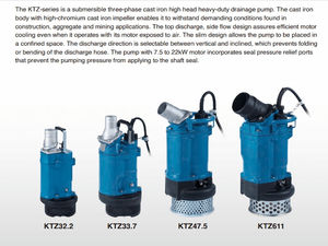 Tsurumi KTZ33.7 Heavy-Duty Cast Iron 3-Phase <b>Submersible</b> <b>Pump</b> High-Lift Sewage/Slurry <b>Pump</b> - Product Image 6