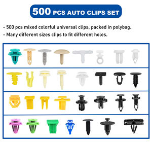 500 pièces universel Auto fixation Push Retainer organisateur Kit pour carrosserie porte garniture garde-boue panneau plastique <span class=keywords><strong>pare</strong></span>-chocs ensembles attaches voiture clips - Product Image 3