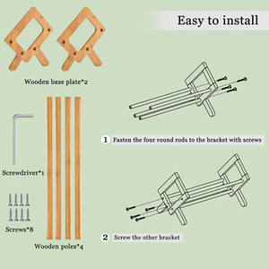 Estantería clásica de bambú sólido organizador de estante de escritorio Mini estantería de madera inclinable estantería para oficina en casa - Product Image 4