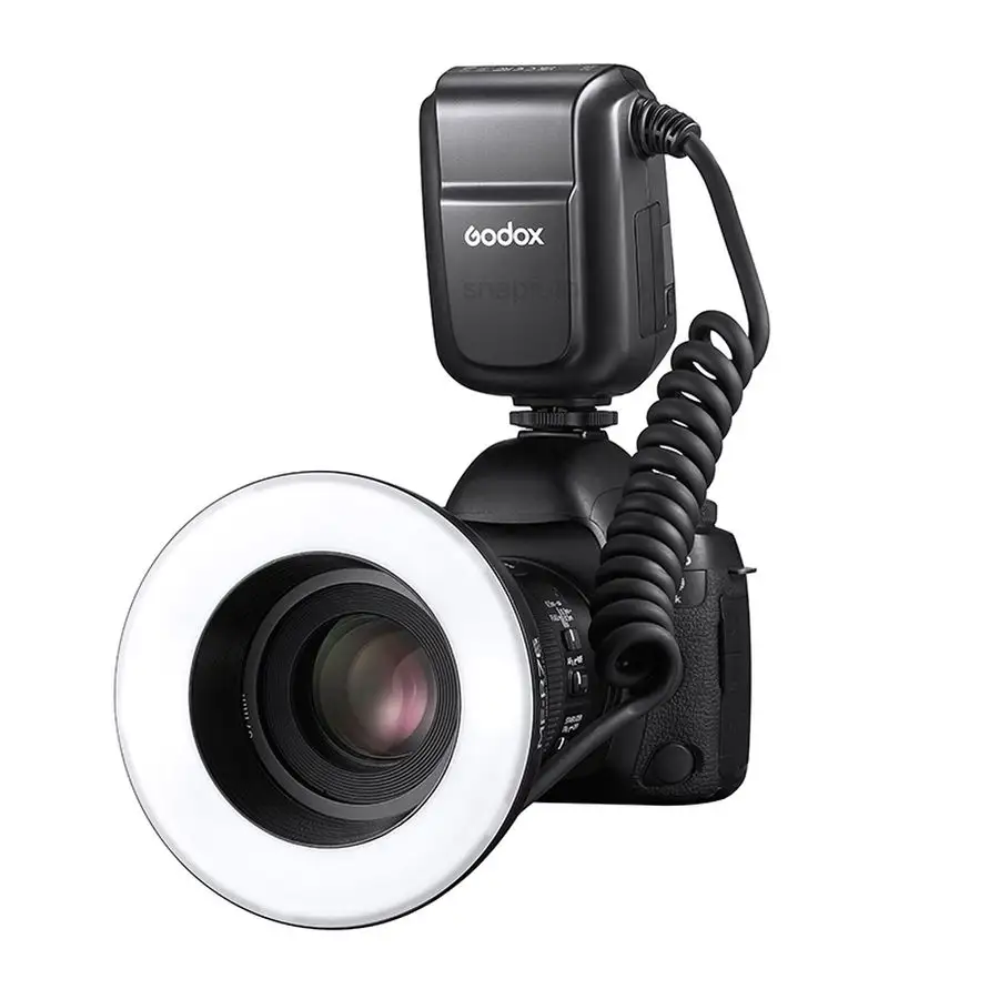 Godox MF-R76-N RING76 5000K Macro LED Ring Light Macro Speedlite Flash Light per DSLR Canon Sony Nikon Camera