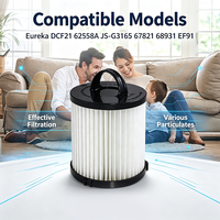 Filtre HEPA compatible avec l'aspirateur lavable Eure-ka DCF21 62558A JS-G3165 67821 68931 EF91