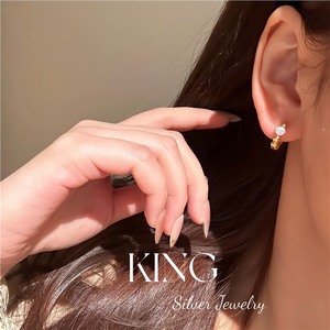 King <b>Silver</b> Jewelry S925 Sterling <b>Silver</b> Gold Plated <b>Stud</b> Earrings Ball Shape Claw Setting Everyday Wear - Product Image 5