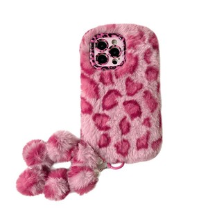 Cover per cellulare da donna e ragazza con stampa leopardata, alla moda, antiurto, calda e morbida in peluche, per iPhone 17 - Product Image 5