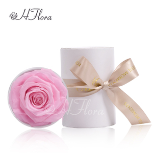 بالجملة هدية روز مخصصة لمسة حقيقية محفوظة إلى الأبد طويلة الأمد وردة مستديرة محفوظة مع صندوق - Product Image 4