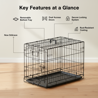 Cage pour chien en gros, meubles avec plateau amovible, cages pour animaux de compagnie, maisons, grande cage pour chien, chenils