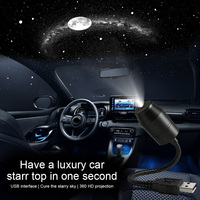 Luz LED Romántica para Techo de Coche, Proyector de Estrellas USB Ajustable, Luz Ambiental Interior, Luz de Estrellas para Coche