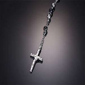 남성용 패션 고급 개인 힙합 보석 스테인레스 스틸 펑크 록 블랙 페르시 체인 목걸이 - Product Image 2