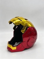 Helm Robot dengan Pelindung Wajah Bermotor dan Lensa Mata Mode Pertempuran