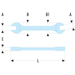 Facom-ประแจปลายเปิด44.8X10เมตริก-ประแจ3148511023778แบบเปิดประแจปลายเปิด - Product Image 3