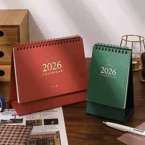 2025 Tùy Chỉnh Mini Bàn Nhỏ Lịch Phong Cách Mới Văn Phòng In Ấn Lịch Dập Nổi Nghệ Thuật Giấy Kim Loại Cuộn Dây Đồng Hồ Cho Bảng Sử Dụng - Product Image 3