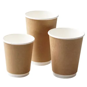 8oz 10oz custom design logo printed hot coffee paper cup with lid
