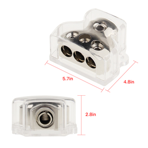 Khối Phân Phối Điện Âm Thanh Xe Hơi 3 Chiều Khối Phân Phối Xe Hơi Bằng Đồng 1 X 0GA IN/ 3 X 4GA OUT - Product Image 6