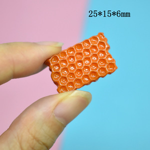 100 unids/bolsa el nido <span class=keywords><strong>de</strong></span> abeja panal Flatback resina encantos para Slime móvil caso llavero DIY artesanía Decoración - Product Image 2