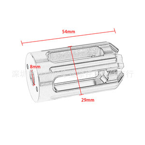 หัวเกียร์มอเตอร์ไซค์แบบเจาะรู ขนาด 54 มม. สีดำเคลือบเงา สำหรับ Harley Davidson Dyna Fat - Product Image 1