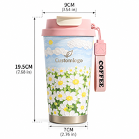 Gobelet isotherme à double paroi en acier inoxydable 316 de 16 oz, avec couvercle à rabat, boîte cadeau, anti-fuite, idéal pour le bureau – Vente chaude