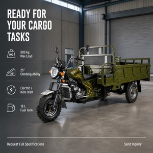 Triciclo de <span class=keywords><strong>Carga</strong></span> de Gasolina de 200 CC, Motocicleta de Tres Ruedas de Servicio Pesado con Capacidad de <span class=keywords><strong>Carga</strong></span> de 500 KG para Transporte Agrícola - Product Image 6