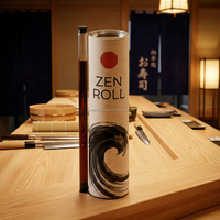 Tube d'emballage pour sushi, hygiénique, alimentaire, biodégradable, en carton, taille et couleur personnalisées, impression CMYK, cadeau artisanal