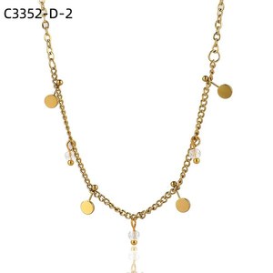 Collar con Colgante de Moda Amy Amy, Chapado en Oro, con Cristales y Diamantes de Imitación, Cadena de Eslabones, Joyería Casual para Mujer, Regalo para Uso Diario - Product Image 3