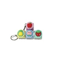 Porte-clés anti-stress mignon en forme de mini-fruits, diverses formes et arrangements, pendentif à presser pour sac et sac à dos