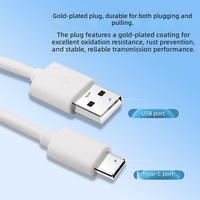 Câble de données USB 2.0 vers Type-C en stock, avec transfert de données et charge rapide pour téléphones portables, ordinateurs portables, banques d'alimentation, tablettes