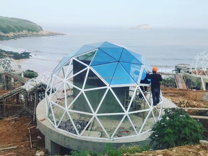360 Degree Events Hotel Waterproof UV Resistance UFO Star PC Glass Pvc Glamping <strong>Igloo</strong> Geodesic Domes House Ball <strong>Tent</strong> - Product Image 6