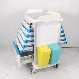 EM-ET111 Ziekenhuis Multifunctionele Nood <span class=keywords><strong>Trolley</strong></span> Kar Medicatie Anesthesie <span class=keywords><strong>Trolley</strong></span> <span class=keywords><strong>Trolley</strong></span> Met Wielen - Product Image 5