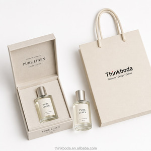 Scatola rigida in carta stampata personalizzata con chiusura a ribalta, superficie in lino, confezione in carta di alta qualità <span class=keywords><strong>per</strong></span> profumi e regali di lusso - Product Image 2