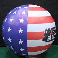 Ballon publicitaire gonflable pour défilés, ballon gonflable en PVC avec impression de drapeau américain