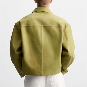 Personalizado de imitación de cuero cuadrado auténtico Tipo de <span class=keywords><strong>chaqueta</strong></span> de los hombres con cremallera <span class=keywords><strong>chaqueta</strong></span> al por mayor de béisbol Varsity Casual <span class=keywords><strong>chaqueta</strong></span> de bombardero de los hombres - Product Image 5