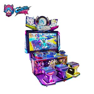 Machine de jeu d'arcade à monnayeur pour enfants, nouvelle conception, trois joueurs, course colorée, thème parc - Product Image 2