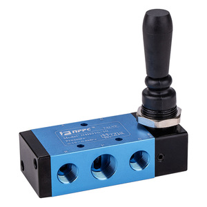 วาล์วควบคุมทิศทางแบบแมนนวล 5 ทาง รุ่น Nfpc 4H310-10S แรงดัน 0.8 Mpa แบบเกลียวใน มุมโค้งงอ - Product Image 4