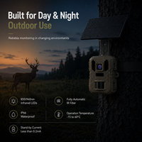 Sensvision 4G LTE 4K 64MP WiFi+ Panel Solar Dividido 512GB IP66 Impermeable Batería de 5000mAh para Caza y Vida Silvestre al Aire Libre