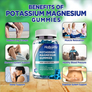 Gomitas <span class=keywords><strong>de</strong></span> <span class=keywords><strong>Potasio</strong></span> y <span class=keywords><strong>Magnesio</strong></span> para Adultos, Alta Absorción, <span class=keywords><strong>Citrato</strong></span> 99mg y 180mg, Suplementos Masticables - Product Image 3