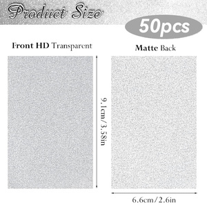 Protège-cartes <span class=keywords><strong>en</strong></span> polypropylène mat avec paillettes argentées, taille personnalisée, sans acide, pour MTG, PKMN, YGO, TCG - Product Image 3