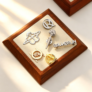 retro metal handmade laser cut eco-friendly labels for <b>clothes</b> jeans shoes bags silver bronze <b>gold</b> alloy - Product Image 2