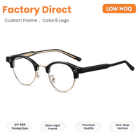Lunettes de lecture demi-cerclées ajustables en métal, anti-lumière bleue, légères (25,9 g), en TR90, pour le travail de bureau