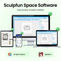 SCULPFUN E1 Dual 12W+3W 1064nm Máquina de Grabado Láser de Metal, Impresoras Láser para Grabar Plásticos, Metal y Piedra