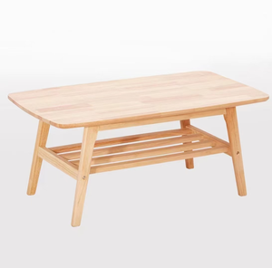 Modern Wood <b>Coffee</b> <b>Table</b> With Storage Shelf <b>Scandinavian</b> Design Living Room Furniture Solid Wood Base - Product Image 1