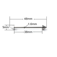 Stainless Steel Double-Ended Pointed Cone Long Rod Extra-Long Piercing Jewelry Double Ear Hole Ear Bridge Stud Earrings