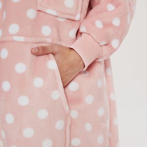 Kids Winter Sherpa <strong>Oversize</strong> Flannel <strong>Hoodie</strong> <strong>Blankets</strong> 100% Polyester Knitted with Solid Festival Pattern Wearable <strong>Hoodie</strong> for Kids - Product Image 6