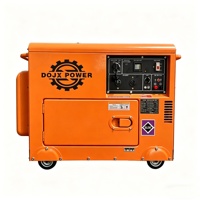 Générateur diesel silencieux, 5/8/9 KVA, portable, ATS AVR 110V/220V/440V 50/60Hz monophasé/triphasé, alimentation de secours d'urgence pour la maison et l'extérieur