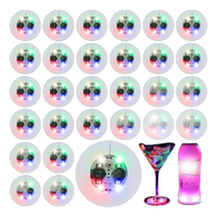 Mehrfarbige LED-Blinkende Untersetzer Leuchtende Bar-Nachtclub-Getränke-Accessoires Blendende Party-Dekorationen für Weihnachten und Neujahr