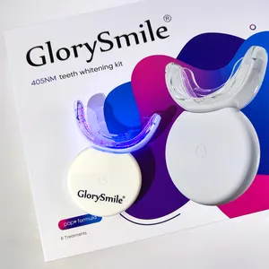定制标志牙齿美白发光二极管套件创新无线紫色激光美白牙齿装置